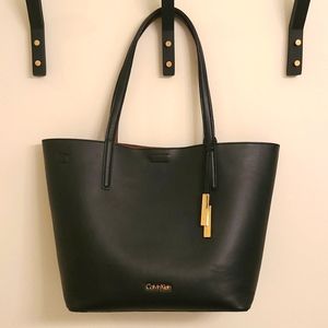 Calvin Klein Reversible tote with pencil bag.